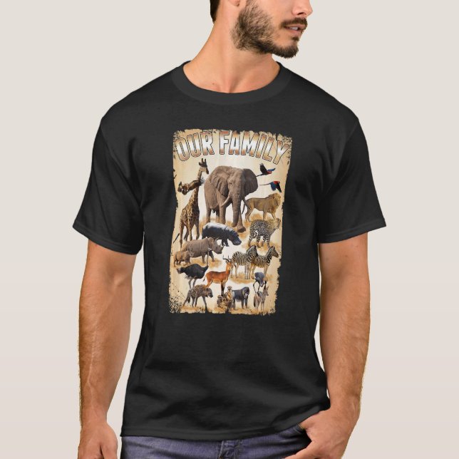 Wild African Family Animal Rights Premium T-Shirt (Front)