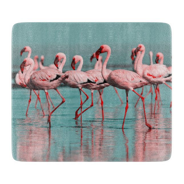 Wild African flamingos Cutting Board (Front)