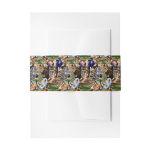 Wild African Savanna Animals Invitation Belly Band