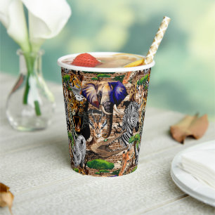 Wild African Savanna Animals Paper Cups