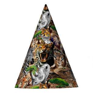 Wild African Savanna Animals Party Hat