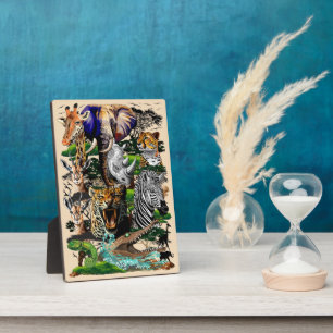 Wild African Savanna Animals Plaque