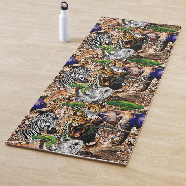 Wild African Savanna Animals Yoga Mat (In Situ)