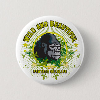 Wild and beautiful Gorilla 6 Cm Round Badge