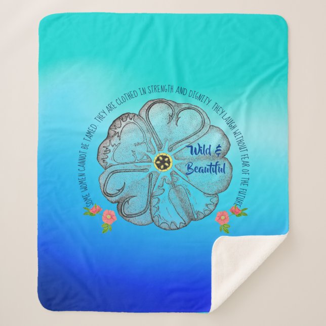 Wild and Beautiful Sherpa Blanket (Front)