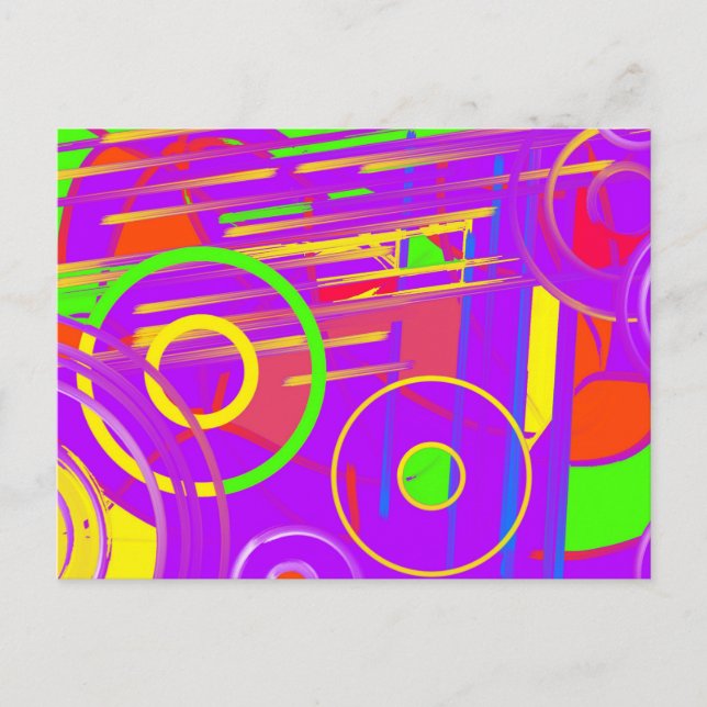Wild and Crazy Purple Hues Postcard (Front)