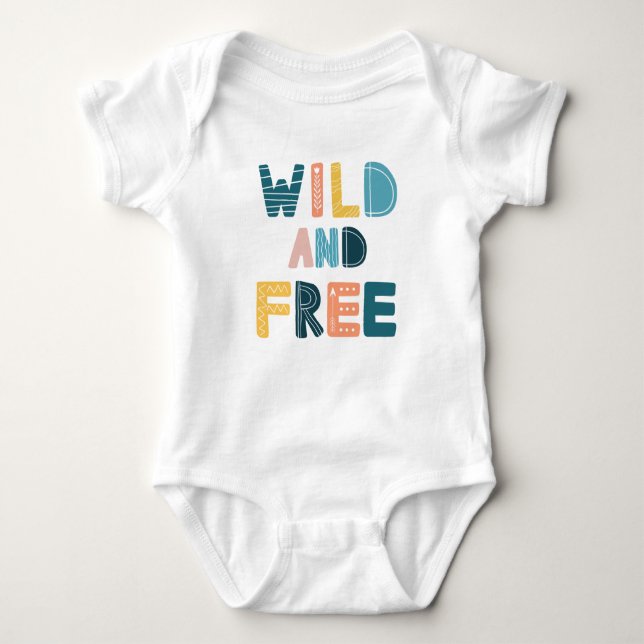 Wild and Free Baby Bodysuit (Front)