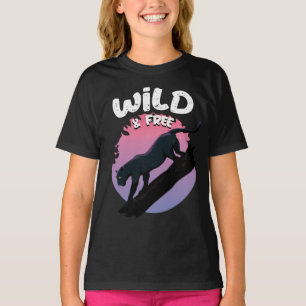 Wild and Free Black Panther jungle animal T-Shirt