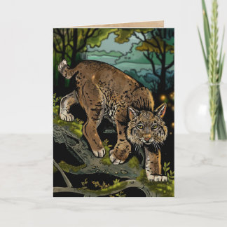 Wild and Free Bobcat Card