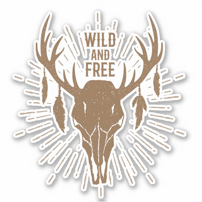 Wild and Free Boho Skull (Front)