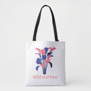 'Wild And Free' Botanical Aesthetic  Tote Bag