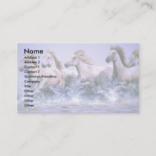Wild and free, Camargue Horses Business Card