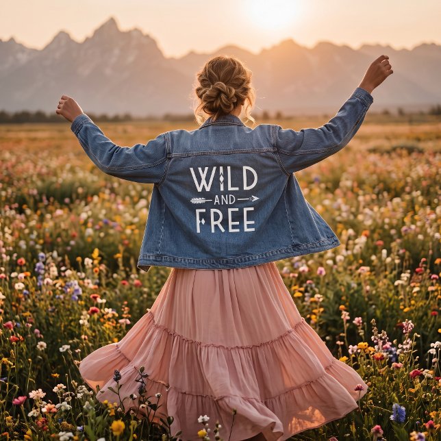 Wild and Free Denim Jacket (Creator Uploaded)