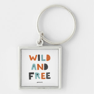 Wild and Free Doodle Letters Key Ring