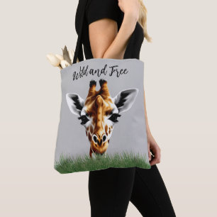 Wild And Free Giraffe Tote Bag
