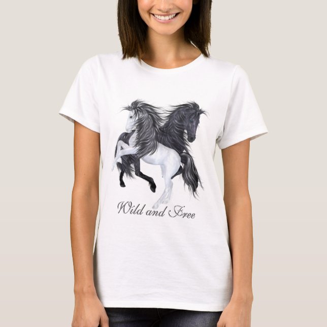 Wild and Free Horses T-Shirt (Front)