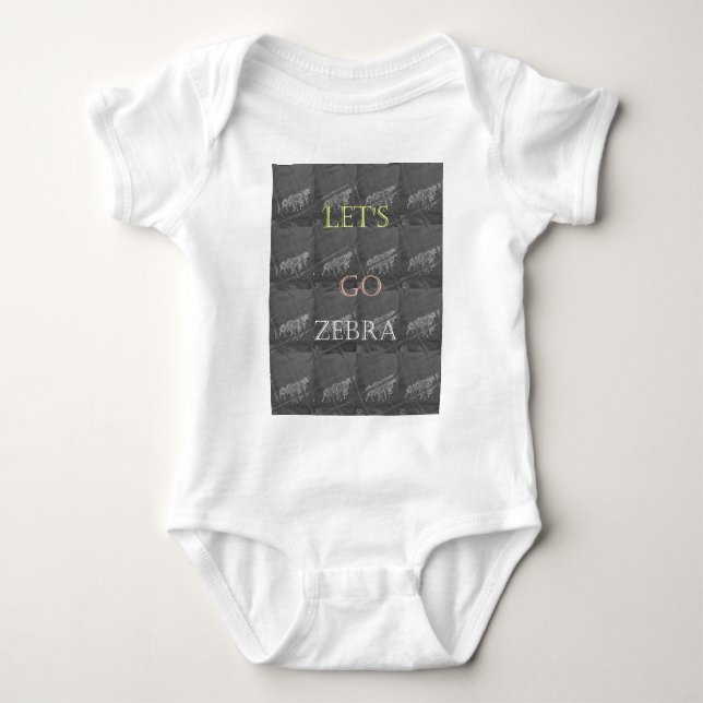 Wild and Free Let's Go!: A Zebra's Journey Baby Bodysuit (Front)