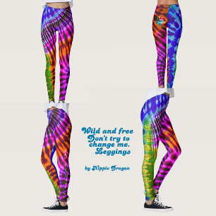 Wild and free tie Dye Hippie Leggings