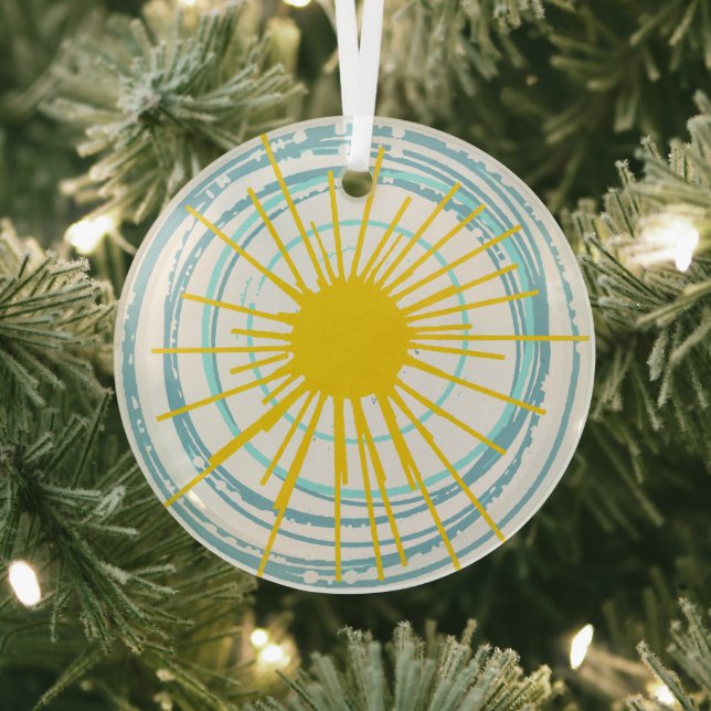 Wild and Free You Are My Sunshine Glass Tree Decoration (Insitu)