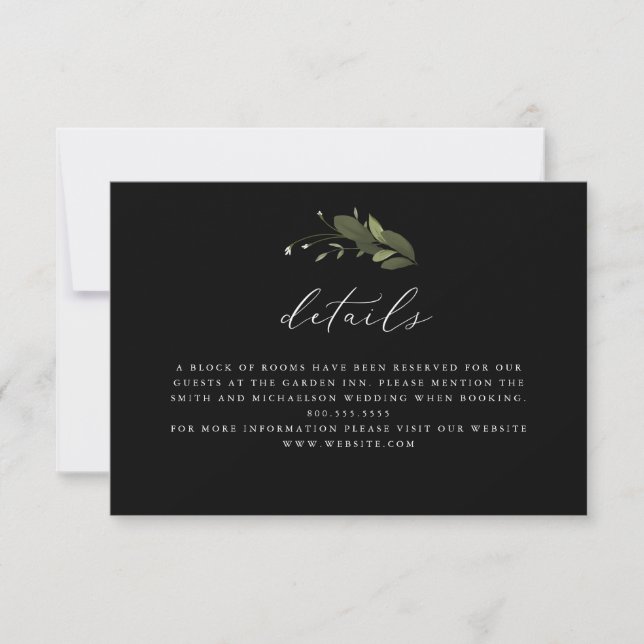 Wild and Green Details Card (Front)