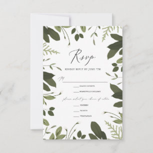 Wild and Green RSVP Card