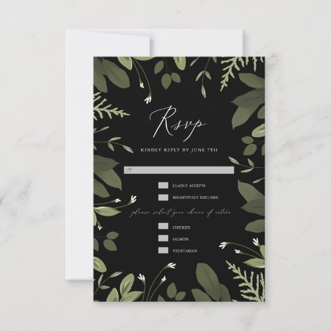 Wild and Green RSVP Card (Front)