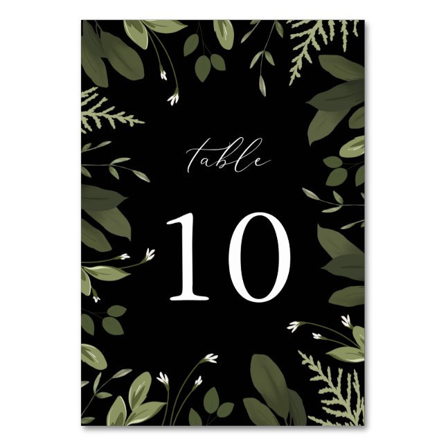 Wild and Green Table Number (Front)