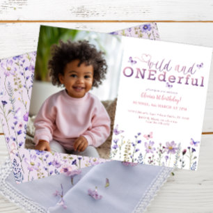 Wild and ONEderful 1st Birthday Photo Invite