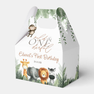 Wild And Onederful Jungle Safari 1st Birthday Favour Box