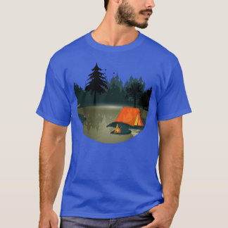 wild and romc camping with campfire romance funny T-Shirt