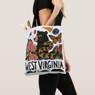 Wild And Wonderful West Virginia Folk Art Tote Bag