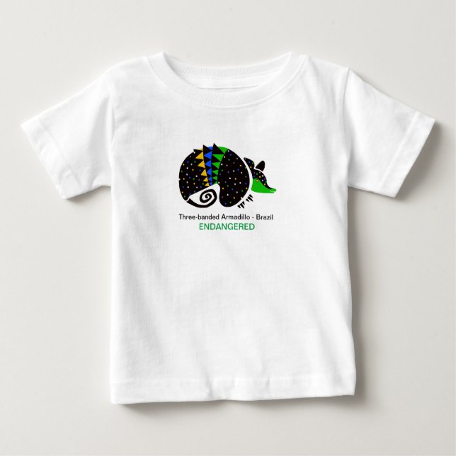 Wild animal -ARMADILLO- Brazil - Endangered animal Baby T-Shirt (Front)