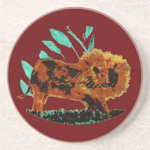 Wild Animal Big Cat Lion Custom Colour Coaster