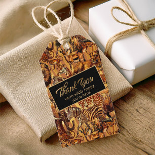 Wild Animal Collage Bachelorette Thank You ID1149 Gift Tags