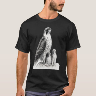 Wild animal family photo art nature falcon T-Shirt