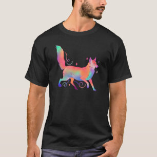 Wild Animal Fox Colourful Pop Style Forest Animals T-Shirt