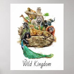 Wild Animal Kingdom Customisable Poster