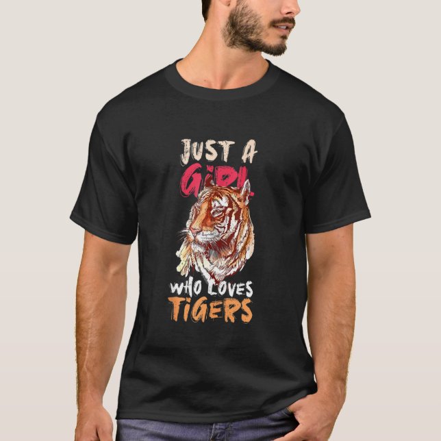 Wild Animal Lover Wildlife Women Girls Kids Tiger T-Shirt (Front)