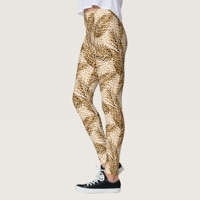 Wild Animal & Palm Trees Leggings (Left)