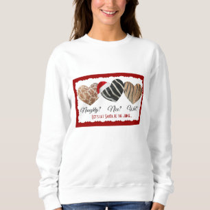 Wild Animal Print Hearts, Naughty or Nice? Sweatshirt
