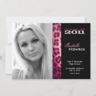 Wild Animal Print Leopard Graduation Announcement