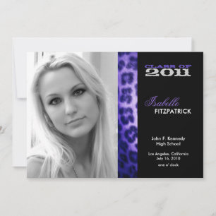 Wild Animal Print Leopard Graduation Announcement