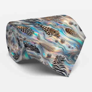 Wild Animal Print Opal Spotted Neck Tie