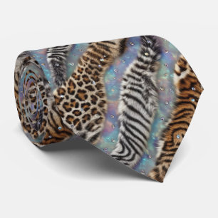 Wild Animal Print Opal Spotted Neck Tie