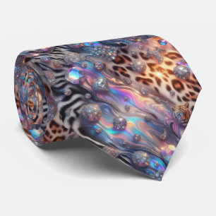 Wild Animal Print Opal Spotted Neck Tie