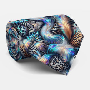 Wild Animal Print Opal Spotted Neck Tie