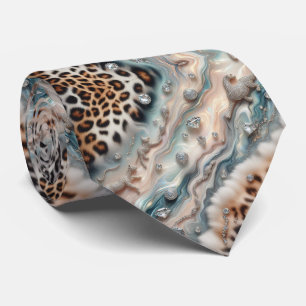 Wild Animal Print Opal Spotted Neck Tie