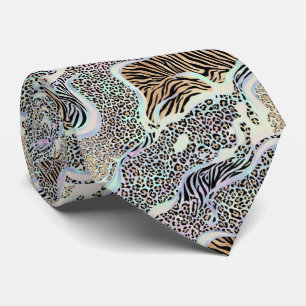 Wild Animal Print Opal Spotted Neck Tie