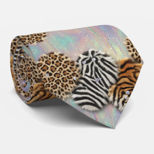 Wild Animal Print Opal Spotted Neck Tie
