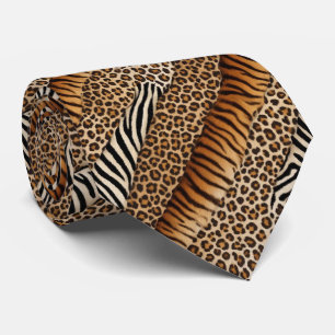 Wild Animal Print Spotted Neck Tie